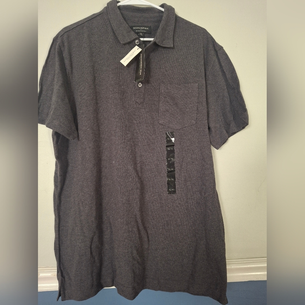 Banana Republic Charcoal Polo Shirt.Size XL